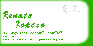 renato kopcso business card